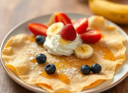 Crêpes à l'avoine et à la banane