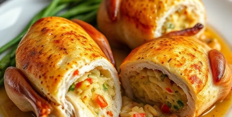 Poulets de Cornouailles au riz fromage