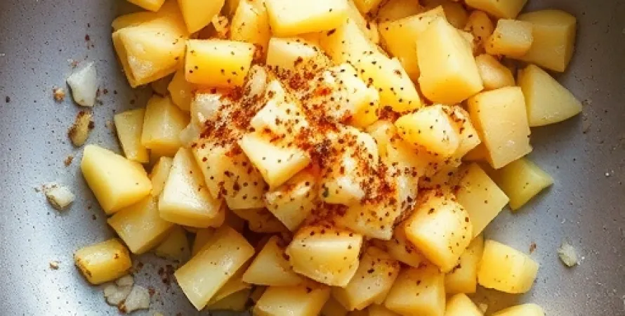 Pommes de terre écrasées au petit déjeuner