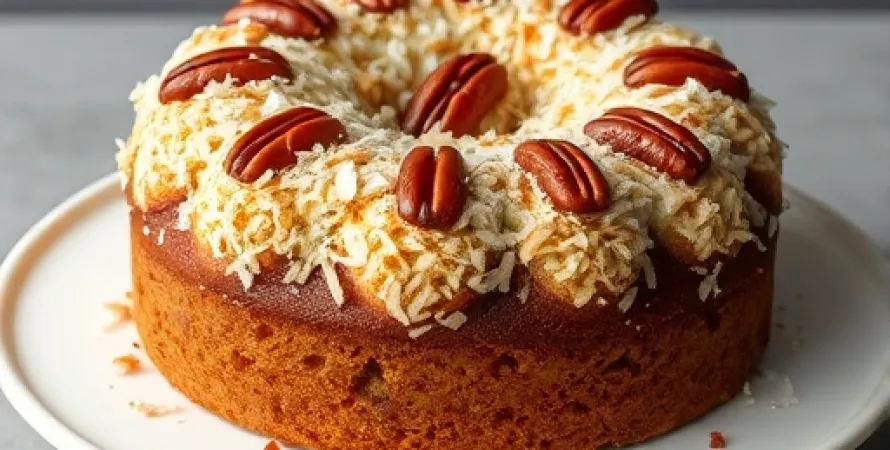 Gâteau au coco et pecan