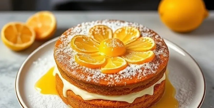 Gâteau aux quatre couches au citron