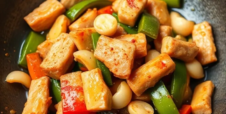 Pork et légumes sautés