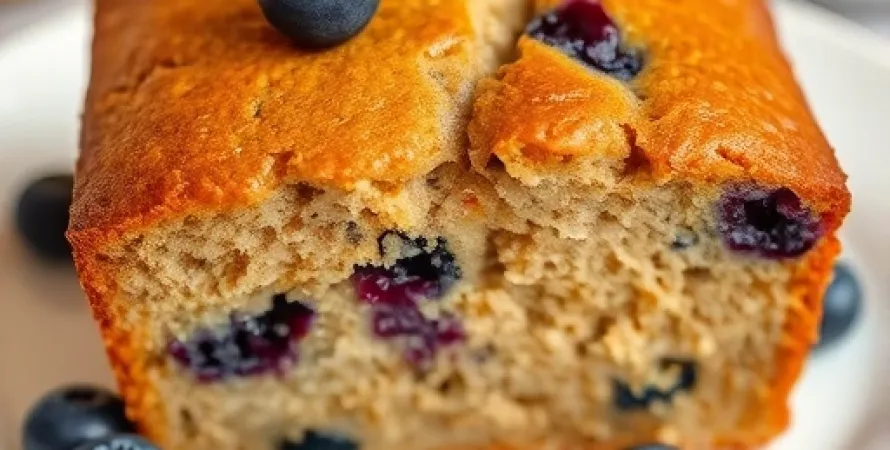 Pain aux bananes et bleuets