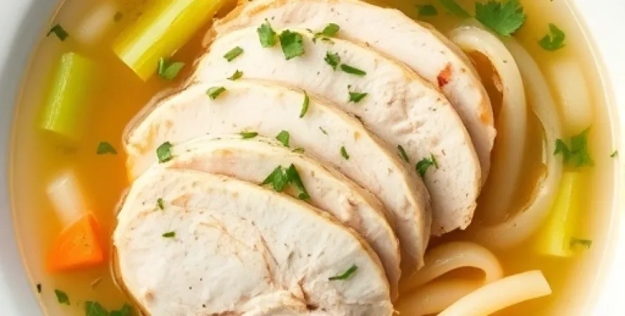 Potage de dinde à faible teneur en graisse
