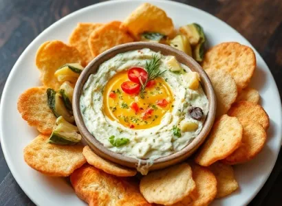 Tartine chaude aux artichauts et épinards