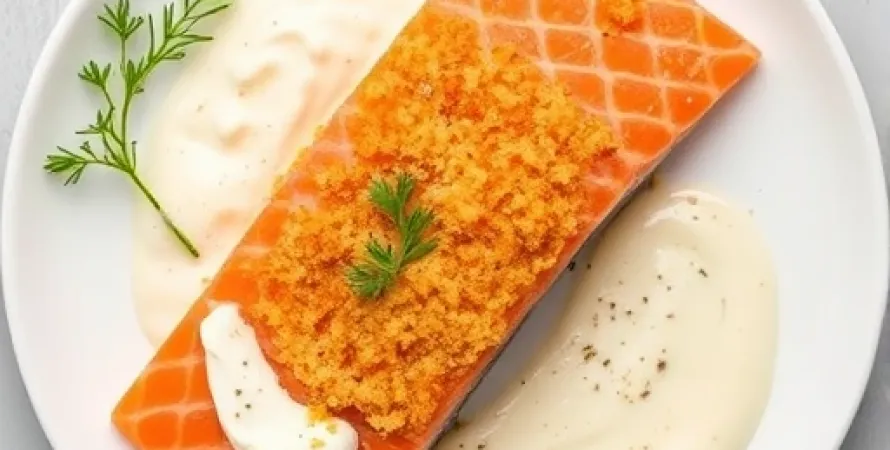 Saumon au pain de fromage de raifort