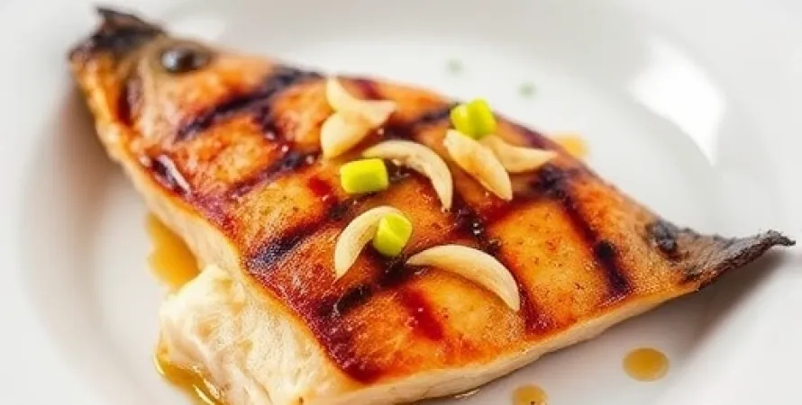 Poisson teriyaki à l'ail