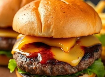 Hamburgers teriyaki grillés