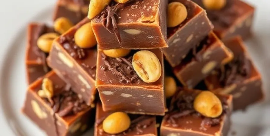 Fudge aux caramels et noix de peanut