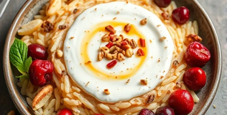 Crème de riz aux cranberries et cardamome