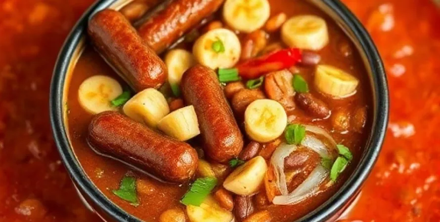 Dip aux haricots et bananes épicés