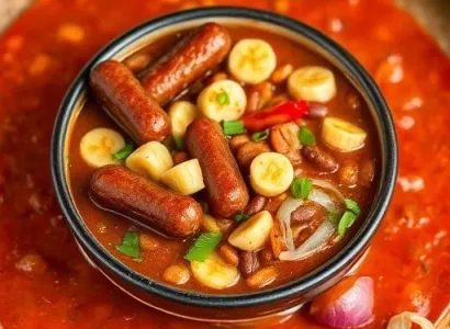 Dip aux haricots et bananes épicés