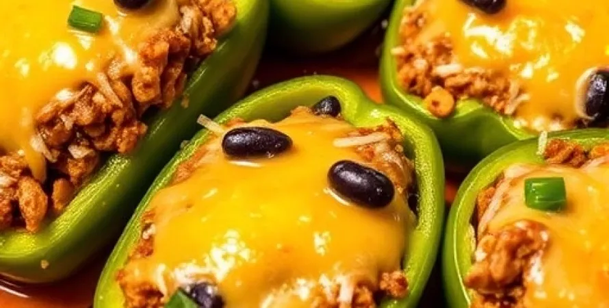 Poivrons verts farcis mexicains