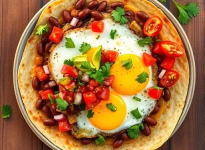 Oeufs Rancheros avec Salsa Maison