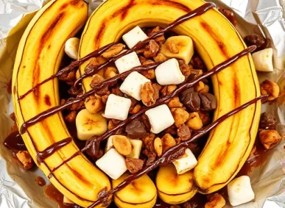 Bananes grillées au chocolat
