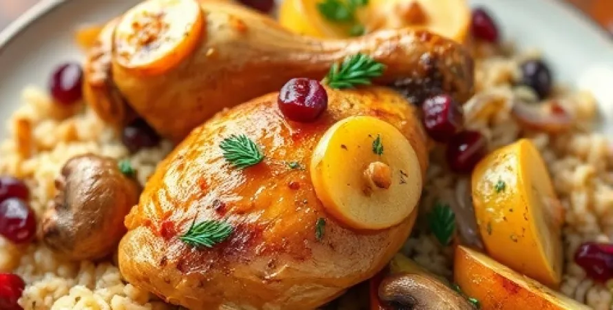 Poulet aux Pommes et Riz
