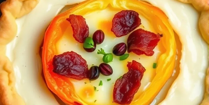 Tartes au fromage de brie et poivrons