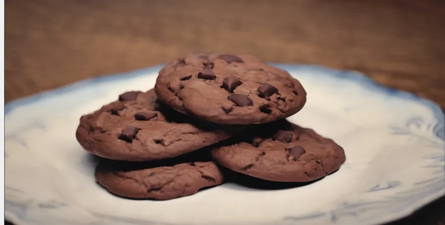 Cookies au Cacao et Glaçage Chocolaté