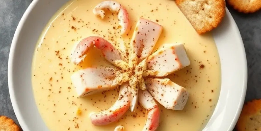 Fondue de crabe et fromage