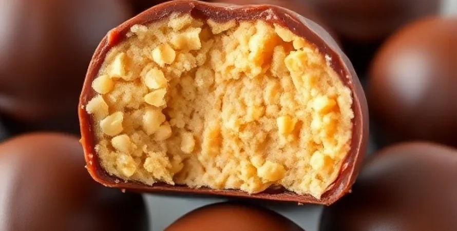 Boules de beurre de cacahuète enrobées de chocolat