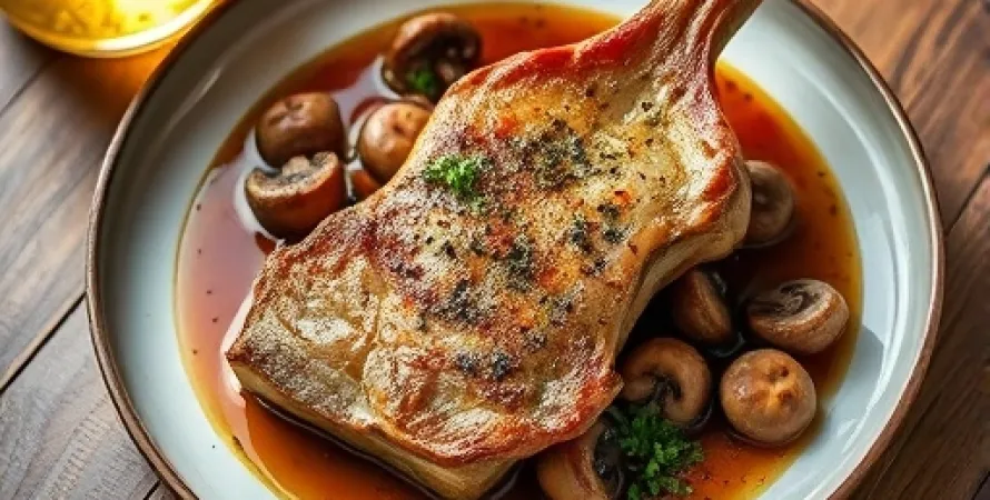 Côtes de porc allemandes aux champignons