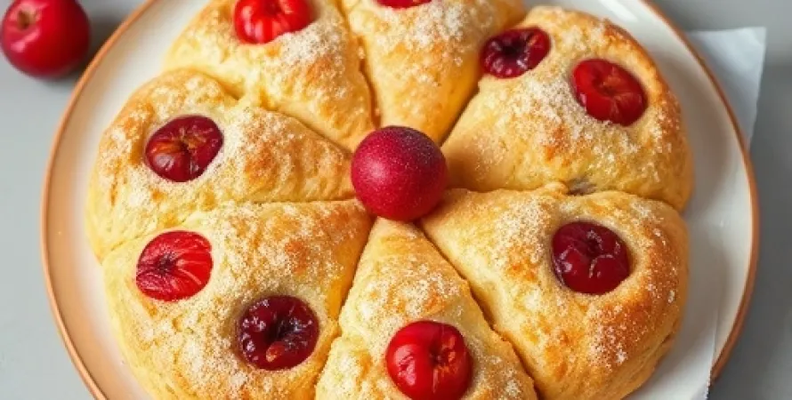 Scones aux cerises et amandes végétaliens