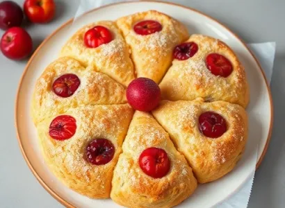 Scones aux cerises et amandes végétaliens