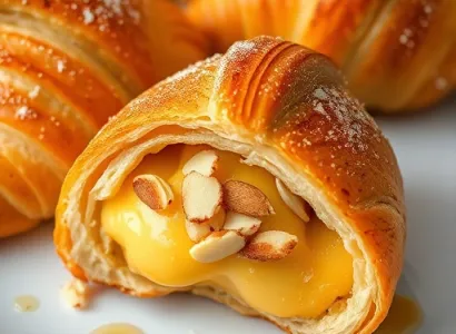 Croissants au miel et aux amandes