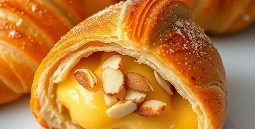 Croissants au miel et aux amandes