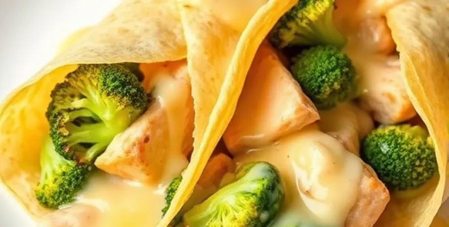 Crepes de poulet au broccoli