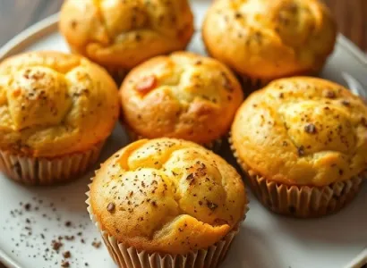 Muffins au fromage cheddar poivré