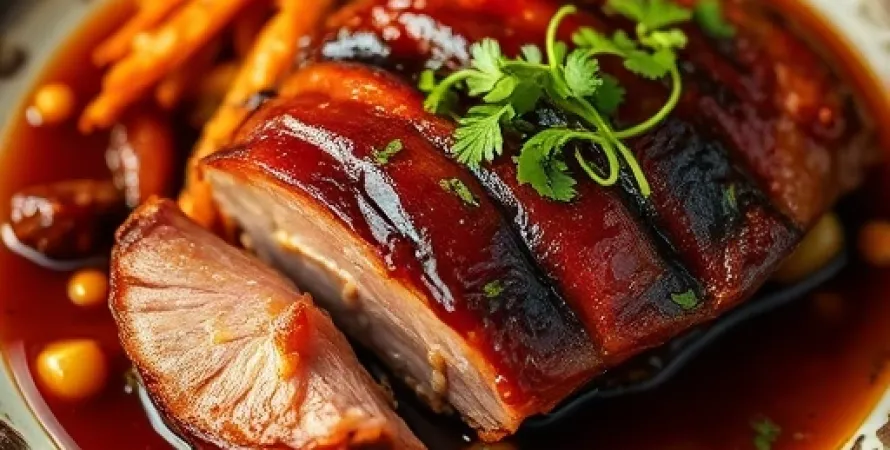 Porc au barbecue à la sauce d'ail