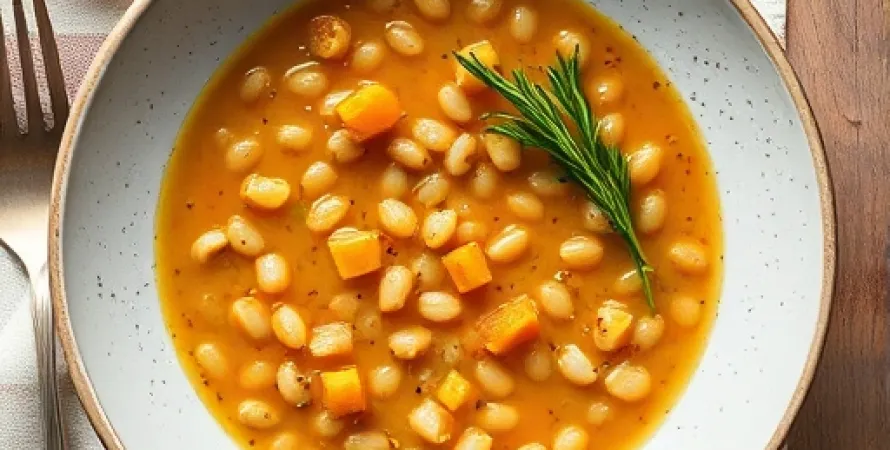 Potage de lentilles et abricot