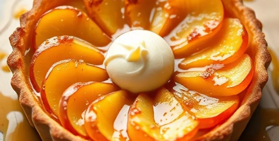 Tarte aux Pommes Caramel et Fromage