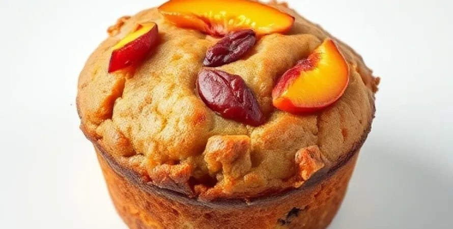 Pain au fruit sec et pêche