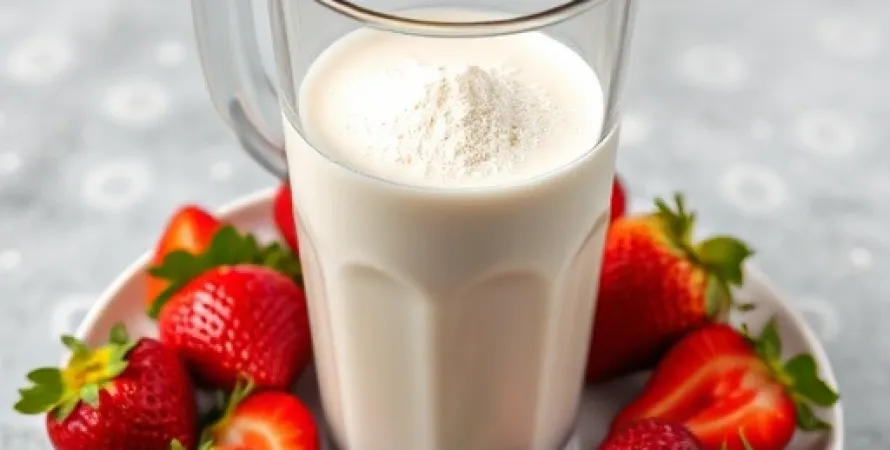 Shake aux fraises et poudre de vanille