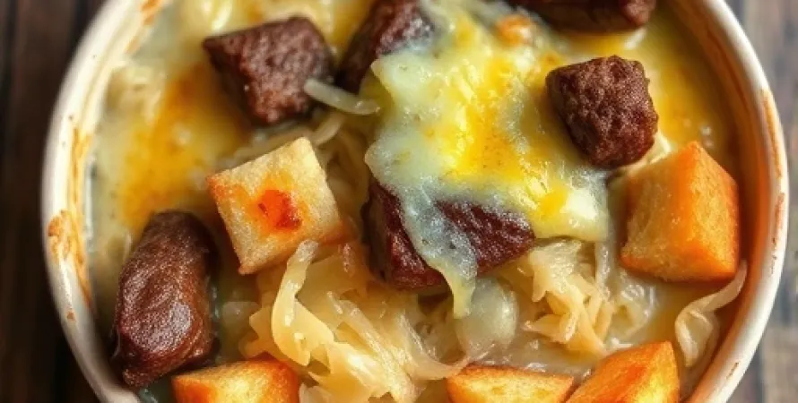 Gratin de boeuf chaud