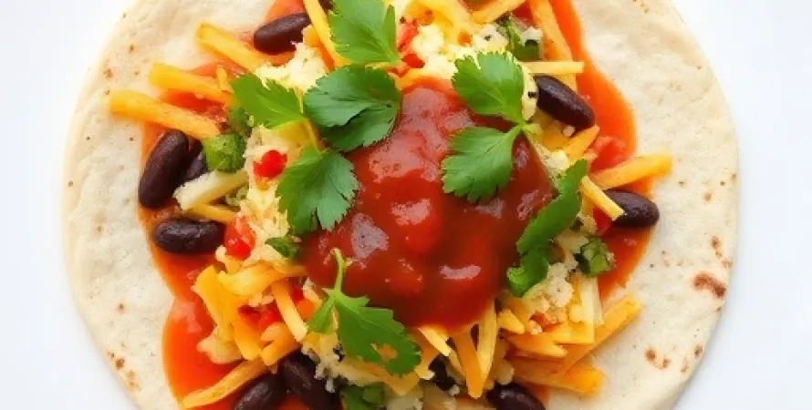 Tortillas au fromage et légumes