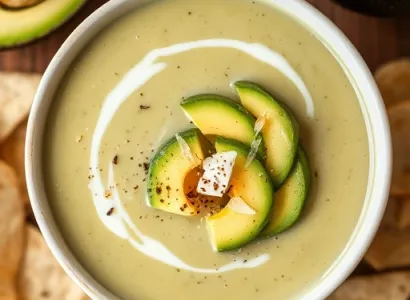 Potage d'avocat crémeux