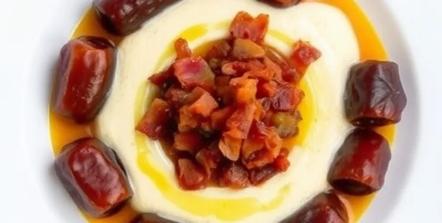Dates au bacon et sauce poivron rouge