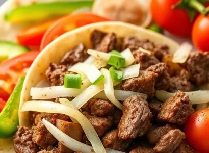 Fajitas de boeuf au fromage mexicain