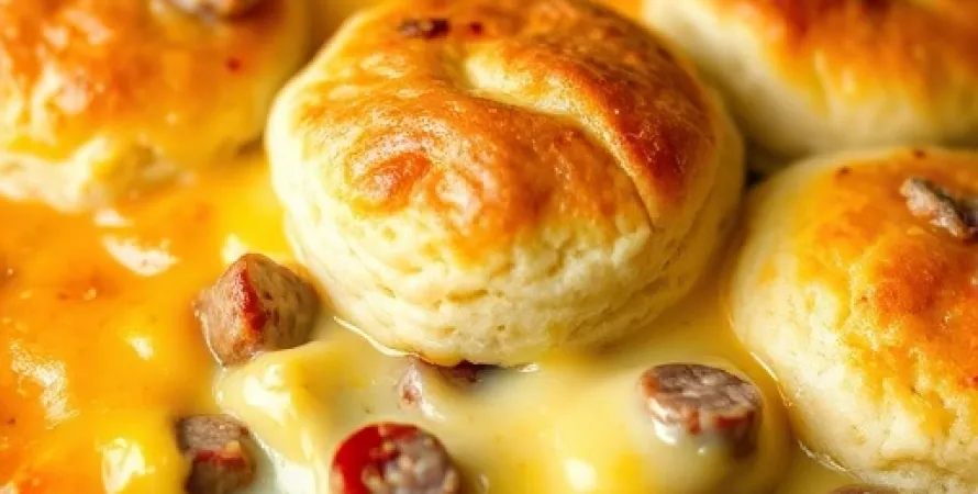 Casserole de petit-déjeuner au saucisson et fromage