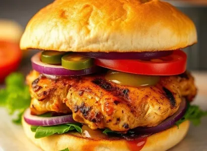 Burger de poulet au chipotle