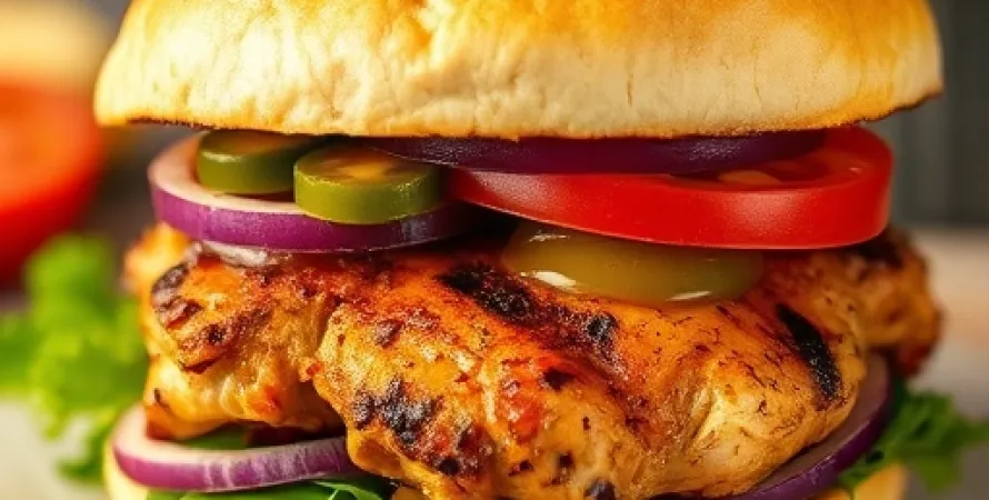Burger de poulet au chipotle