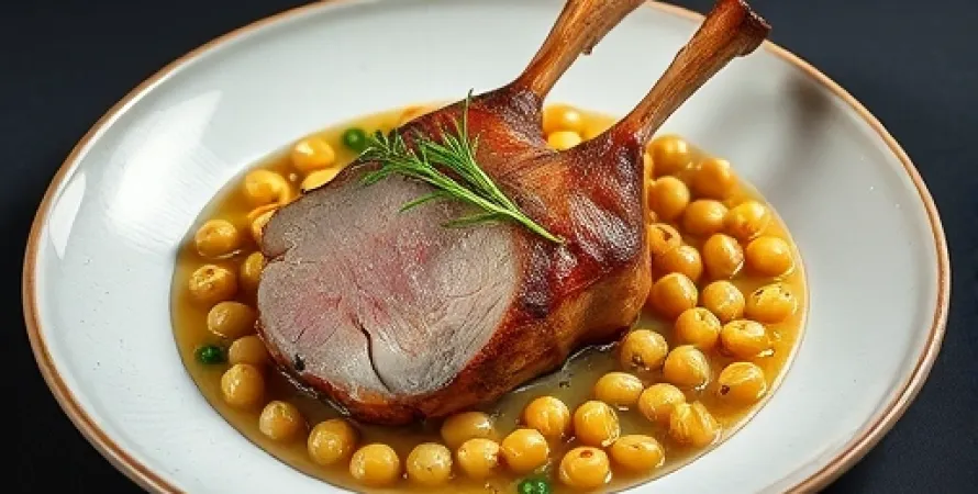 Gigot d'agneau aux haricots blancs