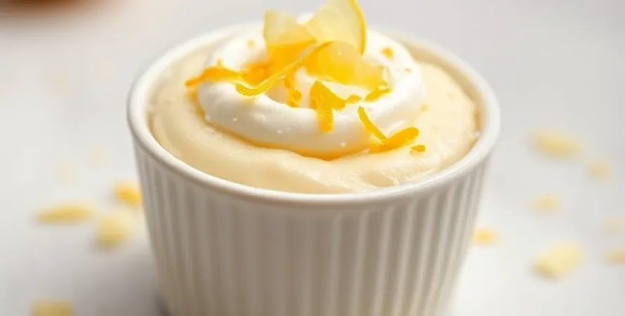 Pudding au citron et noix de coco