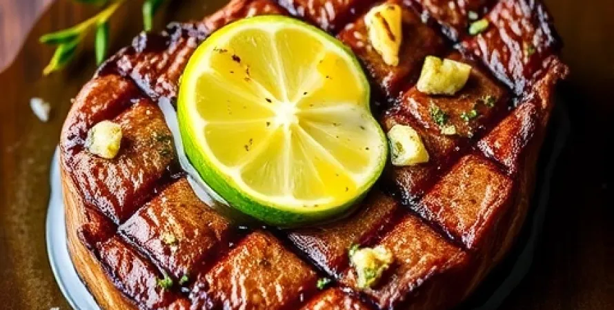 Steak au beurre d'ail et de lime