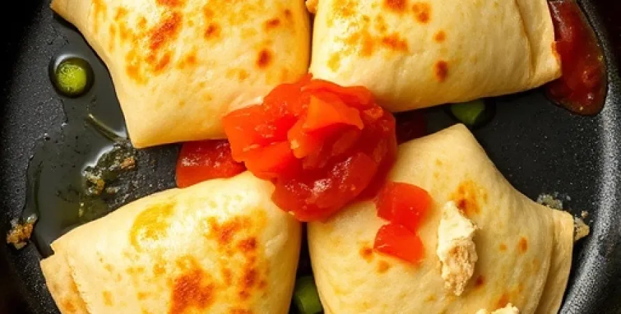Tortillas au poulet et au fromage