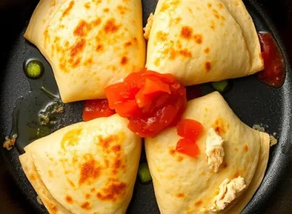 Tortillas au poulet et au fromage