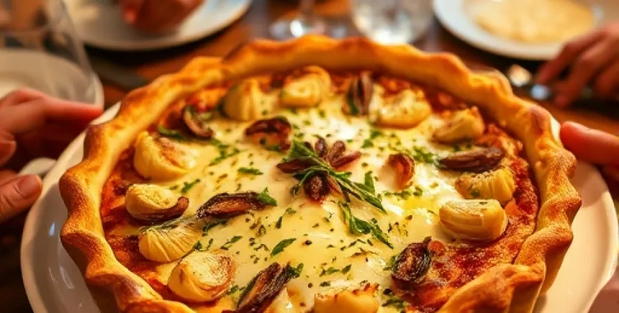 Tarte aux artichauts et fromage